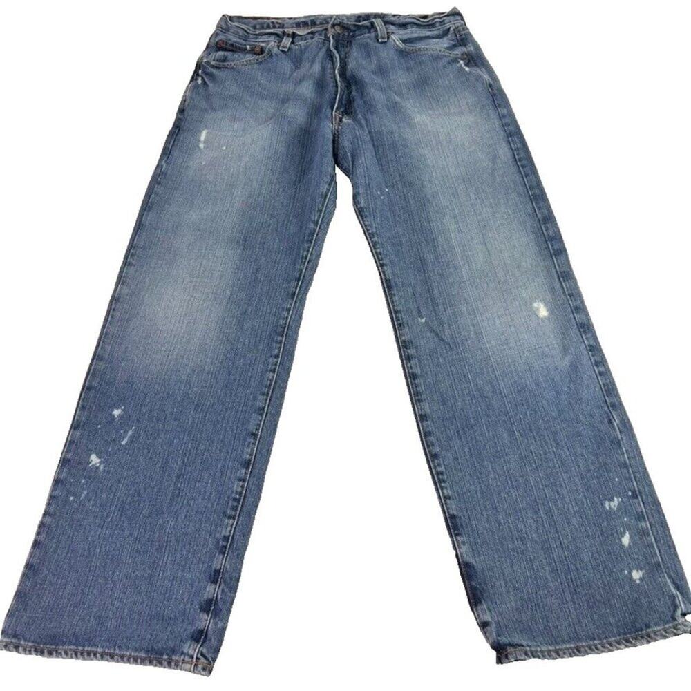 Polo by Ralph Lauren Men's Straight-Leg Distressed Denim - Medium Blue